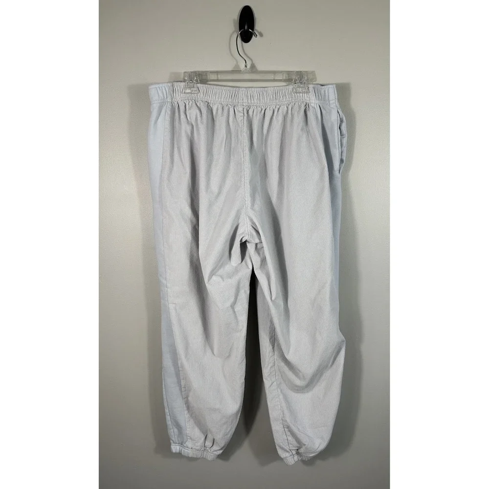 Nike Air Joggers Womens 2XL Platinum High Waisted Corduroy Fleece Pants - Picture 2 of 12